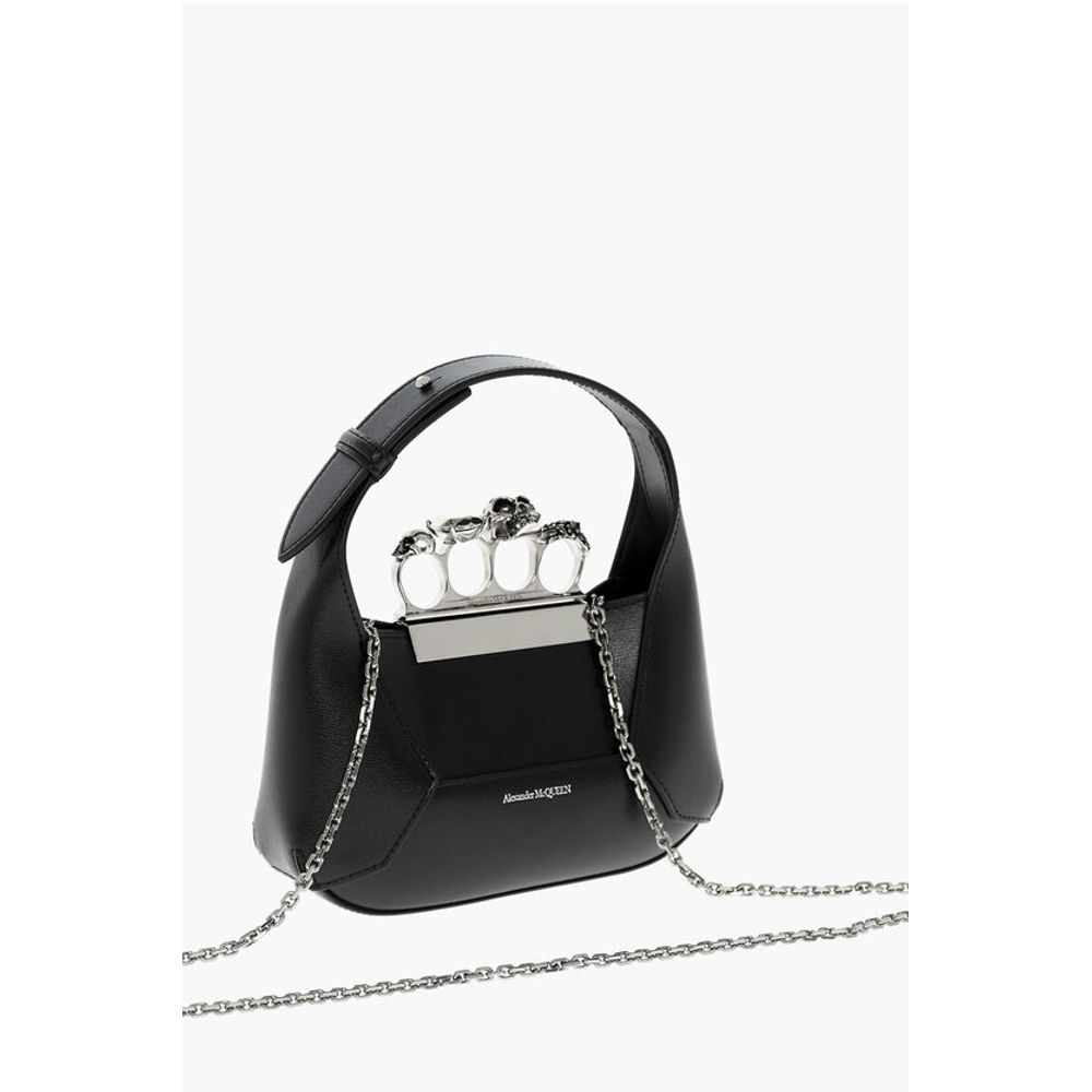 Alexander McQueen JEWEL KNUCKLES deri hobo çanta